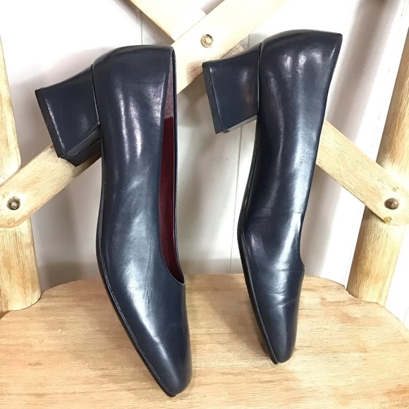 Naturalizer Womens Boundary Navy Blue Leather Pump Heel Size 8.5N - Picture 6 of 9